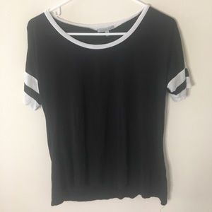 Black and white plain tee